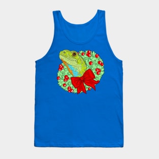 Lizard Be Merry Christmas With Background Tank Top